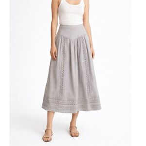 Wilfred Aritzia Prairie Eyelet Maxi Skirt Boho Cottagecore 0